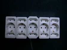 3-fach Stecker Mehrfachstecker Euro (5 Stück) weiss - gebraucht