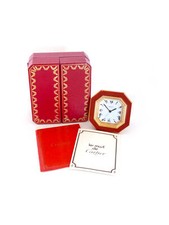 Cartier Paris Tischuhr Tischuhr Reiseuhr Wecker Handaufzug Box  Papiere