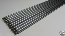 10 ALTE EISEN TEPPICHSTANGEN TEPPICH- TREPPEN STANGE VERNICKELT