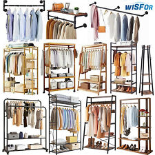 Kleiderständer Garderobenständer Kleiderstange auf Rollen aus Metall / Holz   