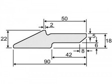 Schürfleiste Schneidkante Frontlader Erdschaufel Leichtgutschaufel 90x22 ST 70-2