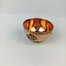 OM Räucherschale Kupfer Messingapplikationen Zenritual