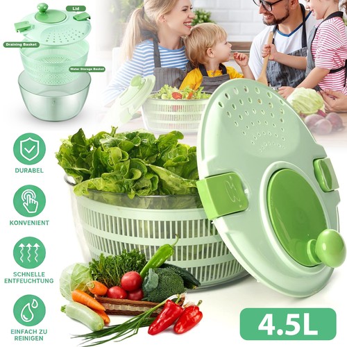 Salatschleuder edelstahl 5l - salatschleuder, 4,5l