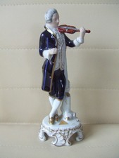 Original Dux Royal Porzellan Figur Geiger Musikant Kavalier Böhmen Bohemia
