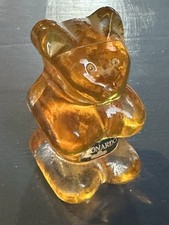 Vintage Leonardo Glas Gummibärchen Briefbeschwerer/Figur gelb