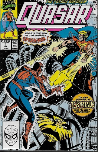 Quasar 1990 spider man - quasar,