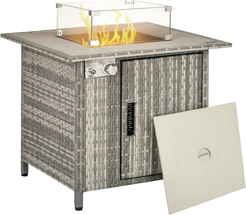 Rattan gas feuerstelle tisch - gas,