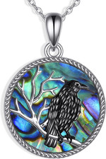 YAFEINI Raben Halskette 925