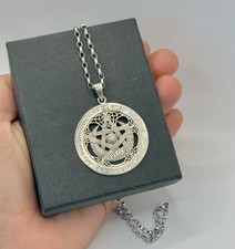 925 Silber Halskette 925 Silber Anhänger Pentagramm Pentakel Wicca Pagan mit