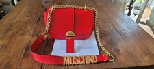 Moschino Schultertasche Rot – Echtleder, wie neu, Original, NP 683 €