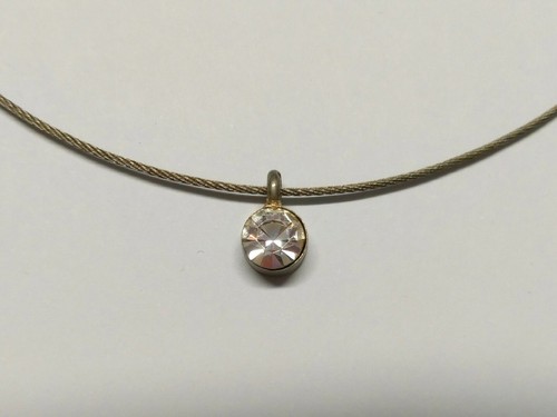 Strass solitär halsreif - strass,
