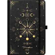 Kalender 2026 Terminplaner A5 Wochenplaner Notizbuch Schwarz