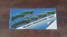 Autoprospekt Talbot, alle Modelle von 1983, 24 Seiten !