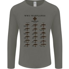 Deutsche Krieg Flugzeuge Zweiter Weltkrieg Fighters Herren Langarm T-Shirt