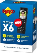 AVM FRITZ!Fon X6 Telefon Schnurlos Kabellos Farbdisplay Festnetz DECT Schwarz