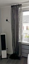 IKEA Gardinenschals 140x300 cm transparent schwarz Wellenmuster Vorhänge Rarität