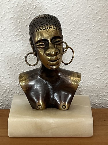 Bronze figur skulptur kopf - skulptur,