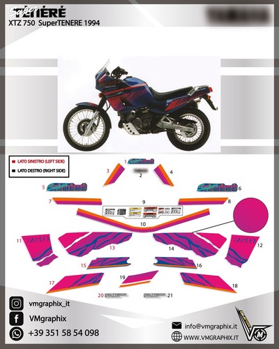 Aufkleber xtz 750 - xtz,