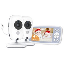 Babyphone mit 2 Kameras Nachtsicht Babyfon Temperaturüberwachung 2-Wege-Gespräch