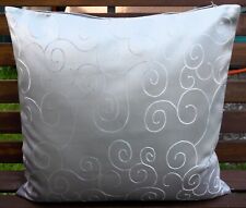 Kissenhülle fleckabweisend Kissenbezug Kissen Uni 50x50cm Ornamente Titan