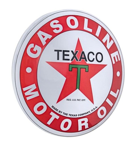 Schild texaco gasoline motor - schild:,
