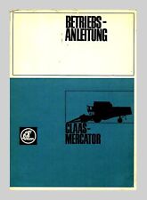 CLAAS Mercator Betriebsanleitung Original 1967