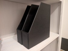 2x Stehordner Stehsammler Zeitschriftensammler Schwarz Kunstleder