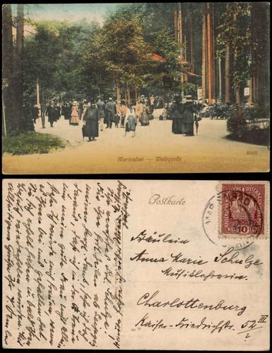 Postcard marienbad mariánské - postcard,