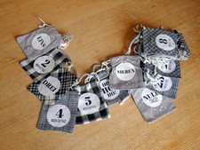 ADVENTSKALENDER zum Befüllen * 24 Säckchen aus Stoff