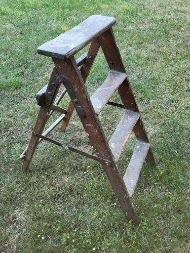 Alte holzleiter bockleiter - holzleiter,