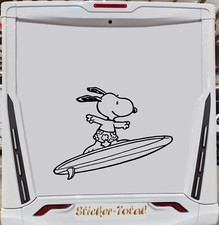 Snoopy auf Surfbrett Aufkleber