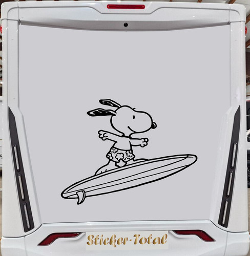 Snoopy auf surfbrett aufkleber - snoopy,