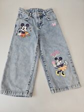Mäd. Jeans blau Disney Minnie& Mickey Maus 7/8 Gr. 122