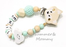 Schnullerkette Nuckelkette Baby  mit Namen Name Geschenk Taufe