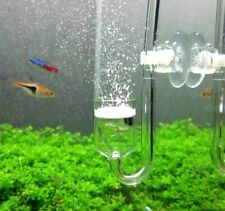 Glas Aquarium CO2 Zerstäuber Diffusor mit Keramikscheibe Rückschlagventil Saug.