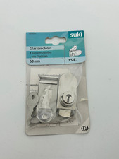 Suki Glastür Schloss für Glasvitrinen Vitrinen Möbelschloss Eckmontage z kleben