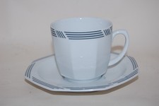 Kaffeetasse 2tlg. Octa schwarze Striche schwarz Seltmann Weiden 