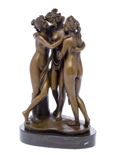 Bronzeskulptur drei grazien - bronzeskulptur,