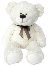 XXL TEDDYBÄR 100cm weiss
