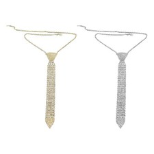 Strass Halskette, Krawatte, Glitzerkette für Hochzeiten, Halloween, Cosplay,