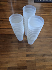 24x Becher Cup Mehrwegbecher transparent PP Eichstrich bei 25 cl / 33 cl / 50 cl