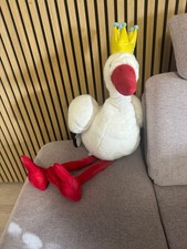 Spiegelburg König-Storch XXL 90 cmPlüschfigur m goldener Krone – Top Zustand