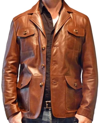 Herren braun button down jacke - herren,