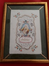 Handgeschnitten- und gestupften Spitzenbild "Hl. Josephus"