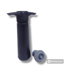 Wenco Weinpumpe mit Verschluss Schwarz Wein Vakuumverschluss