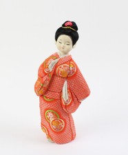 Japanische Puppe Kimono rot