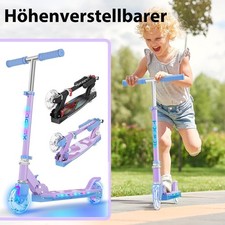 2 Räder Kinderroller mit LED Leuchtende Räder Faltbarer Scooter Roller Kinder