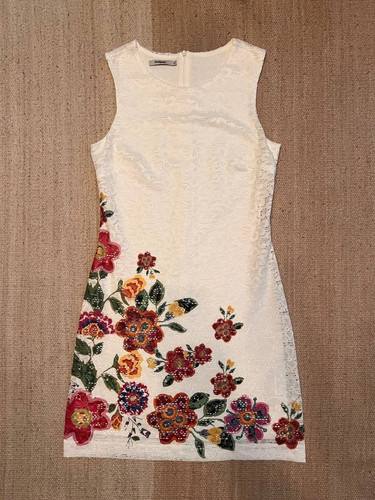 Desigual kleid 40 weiß - gr.,