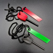 Feuerstahl 2 Stück Zunder Reibe Bushcraft EDC Ferrocerium Ursuz BBQ 4 cm