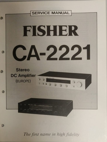 Fisher service manual - fisher,